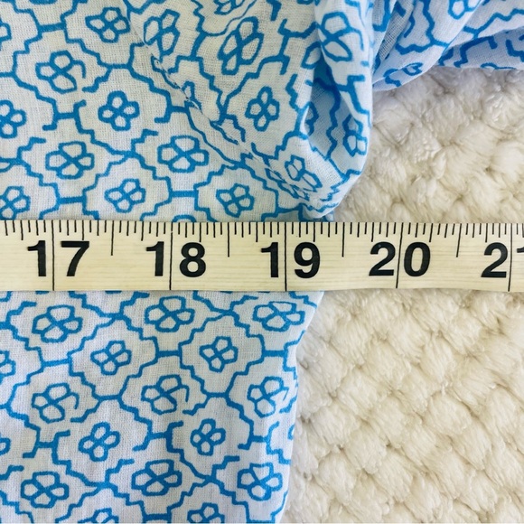 J McLaughlin Tunic Top S Coastal Boho Peasant Blouse Colorful Resort Beachwear - Picture 12 of 16